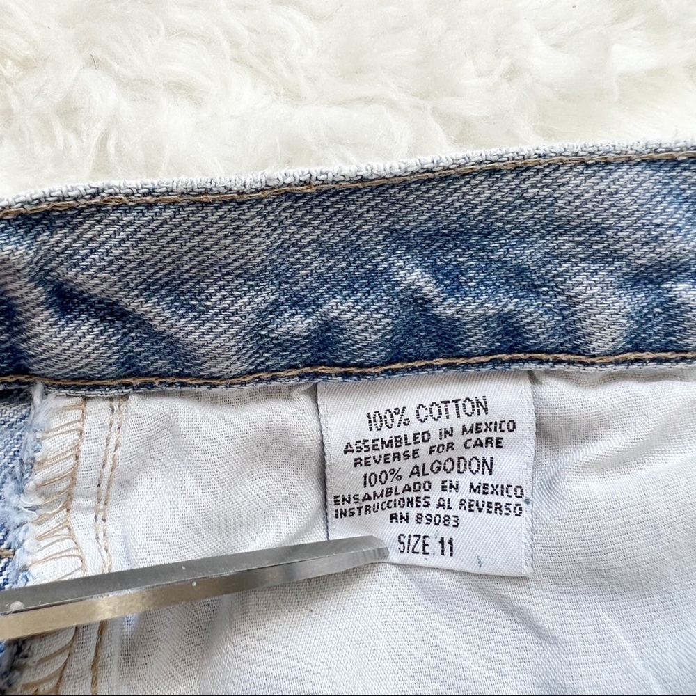 Vintage Y2K LEI High Rise Flare Jeans size 11 light wash 100% cotton bell bottom - Picture 7 of 9